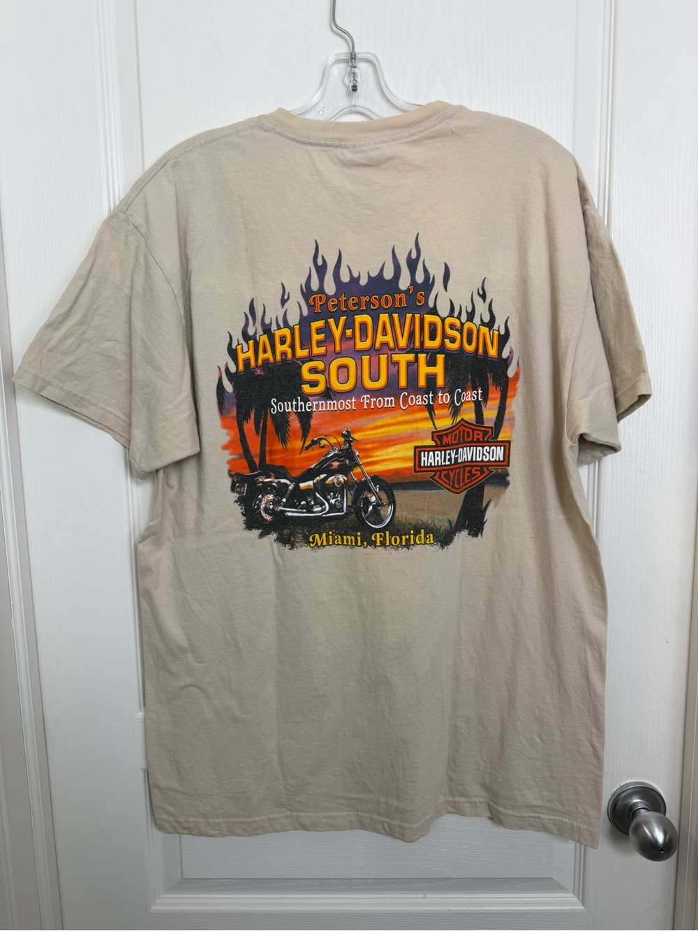 Vintage 2001 Harley Davidson South T-Shirt Size Large Cotton Made in USA Y2K - Picture 3 of 7